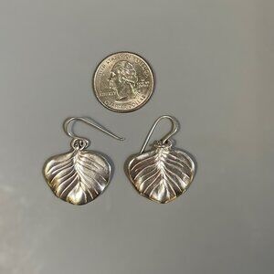 Lotus Leaf Silver Earrings